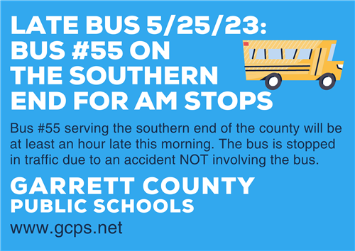 Infographic highlighting a late bus as detailed in the story.